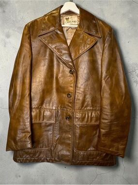 Lakeland Men’s Brown genuine Leather Jacket, size 44, L in US